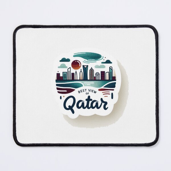 Item preview, Qatar Best View – Minimalist Watercolor Line Art Cityscape,  designed and sold by PaintMeWorld.