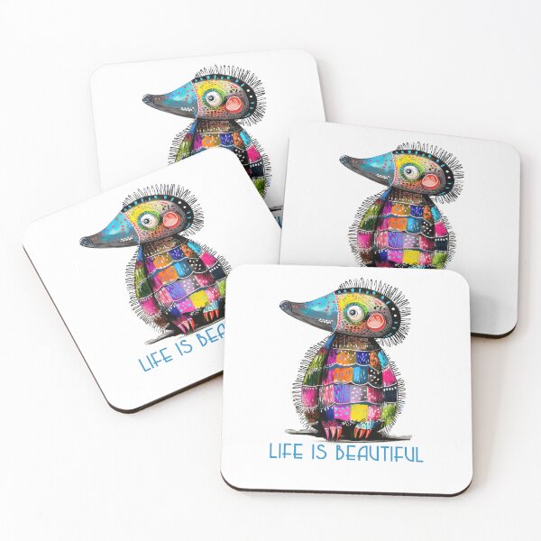 Item preview, Colorful Animal Design – Life is Beautiful – Happy Mole Motif designed and sold by KolbaVison.