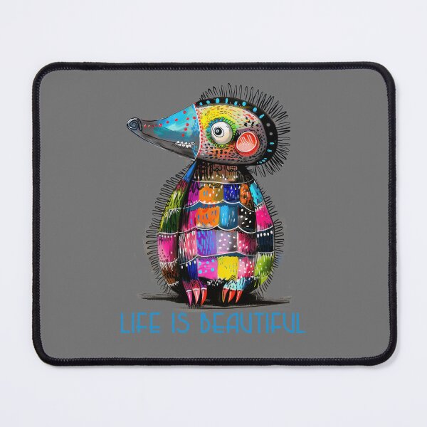 Item preview, Colorful Animal Design – Life is Beautiful – Happy Mole Motif designed and sold by KolbaVison.