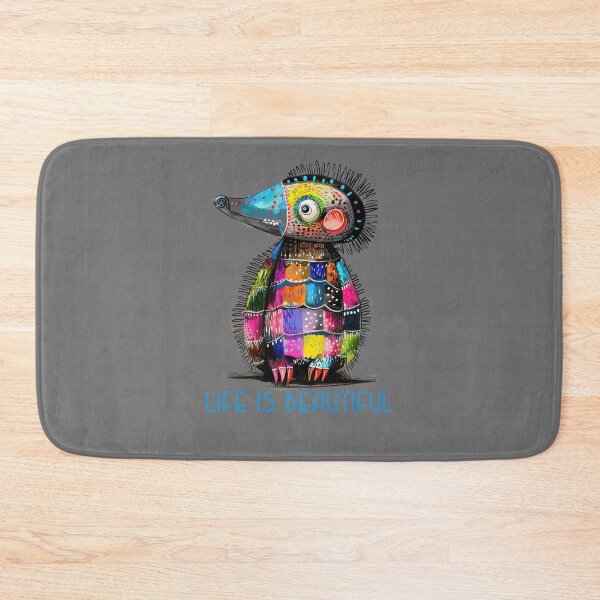 Item preview, Colorful Animal Design – Life is Beautiful – Happy Mole Motif designed and sold by KolbaVison.