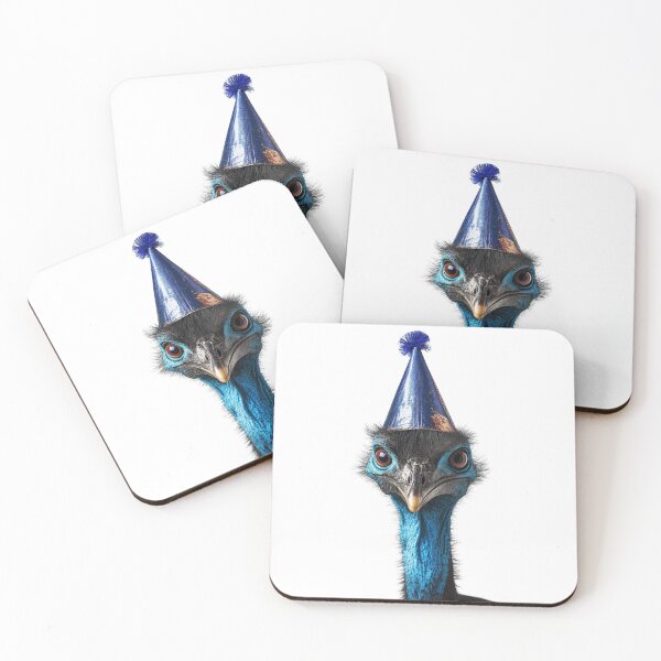 Item preview, Funny Cassowary Wearing Birthday Party Hat designed and sold by LazyOwlStore.