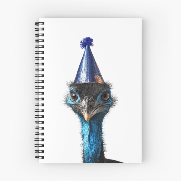 Item preview, Funny Cassowary Wearing Birthday Party Hat designed and sold by LazyOwlStore.