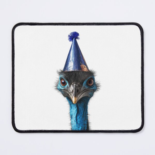 Item preview, Funny Cassowary Wearing Birthday Party Hat designed and sold by LazyOwlStore.