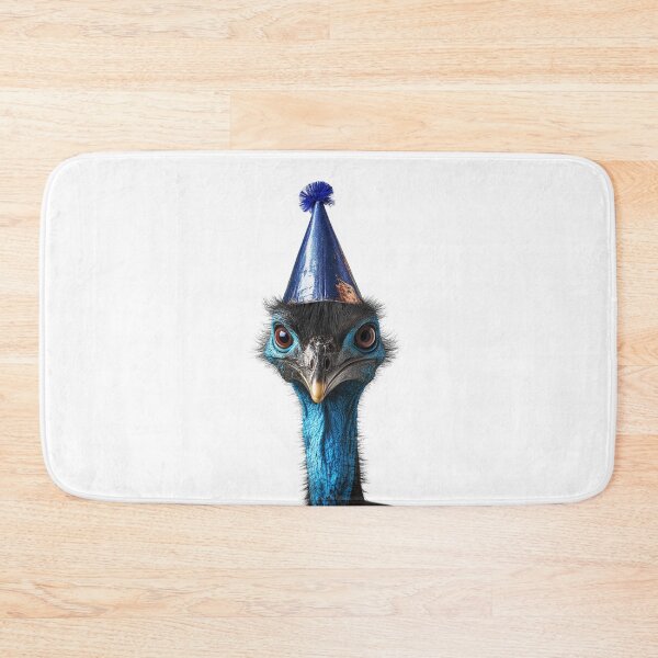 Item preview, Funny Cassowary Wearing Birthday Party Hat designed and sold by LazyOwlStore.