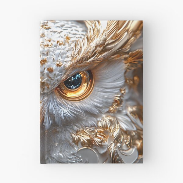 Item preview, Luxurious golden-tinged owl with intricate details. designed and sold by Artessie.