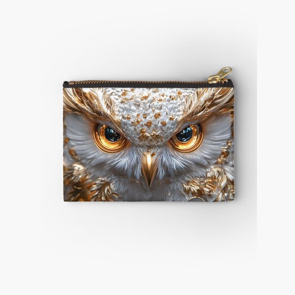 Item preview, Luxurious golden-tinged owl with intricate details. designed and sold by Artessie.