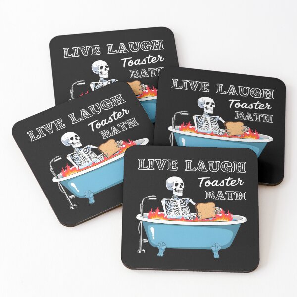 Item preview, Funny Skeleton Meme Live Laugh Toaster Bath  designed and sold by Zayavca.
