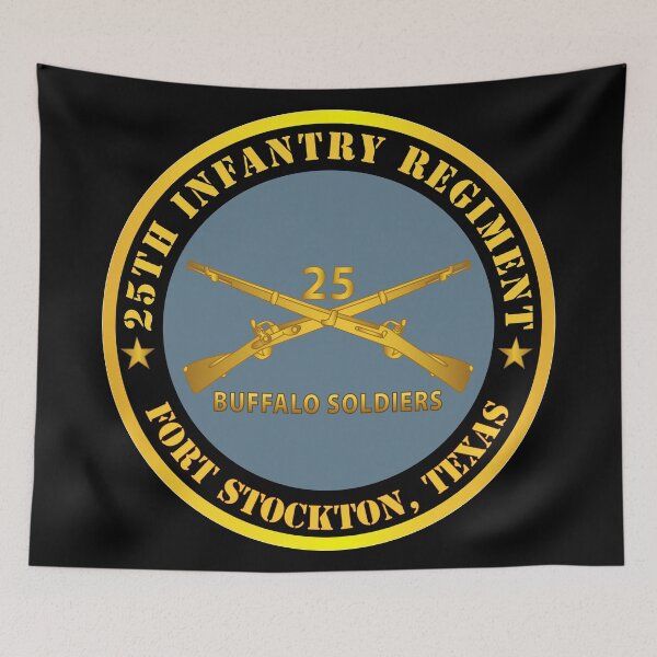 Item preview, Army - 25th Infantry Regiment - Fort Stockton, TX - Buffalo Soldiers w Inf Branch X 300 designed and sold by Military Insignia Products.