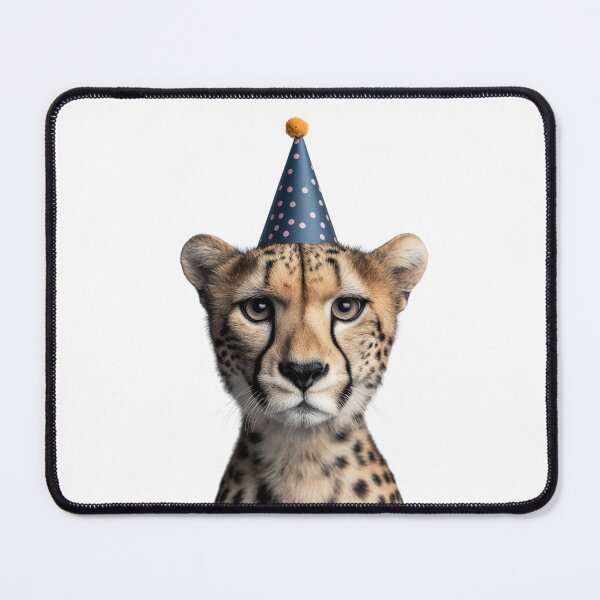 Item preview, Funny Cheetah Wearing Birthday Party Hat designed and sold by LazyOwlStore.