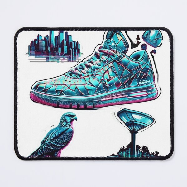Item preview, Glitch Sneaker with Skyline Reflections designed and sold by Imaginarium of Chaos falcon88 .