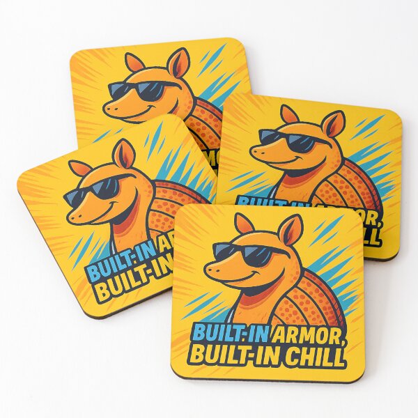 Item preview, Built-In Armor, Built-In Chill Armadillo | Cool Sunglasses Pop-Art Illustration designed and sold by Tarn.