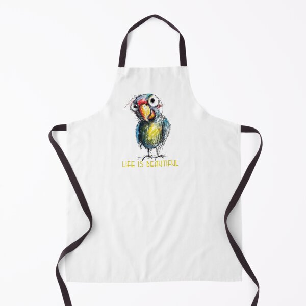 Item preview, Colorful Animal Design – Life is Beautiful – Happy Parrot Motif designed and sold by KolbaVison.