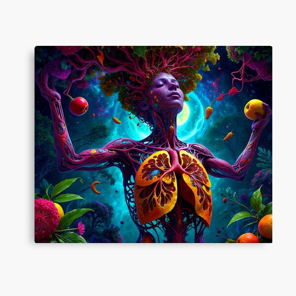 Harmonie entre Nature et Santé Respiratoire Impression sur toile