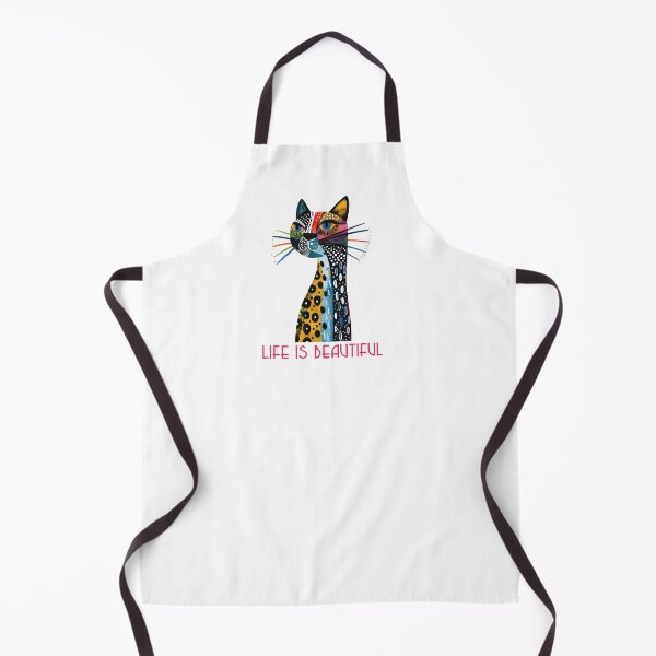 Item preview, Colorful animal design – Life is Beautiful – Happy cat motif designed and sold by KolbaVison.