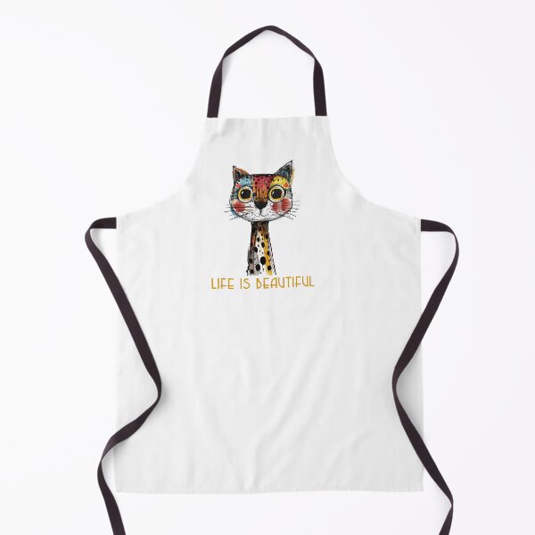 Item preview, Colorful animal design – Life is Beautiful – Happy cat motif designed and sold by KolbaVison.