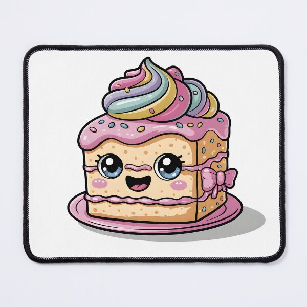 Item preview, Kawaii Cake Slice – Smiling Dessert Buddy designed and sold by Fragy72.