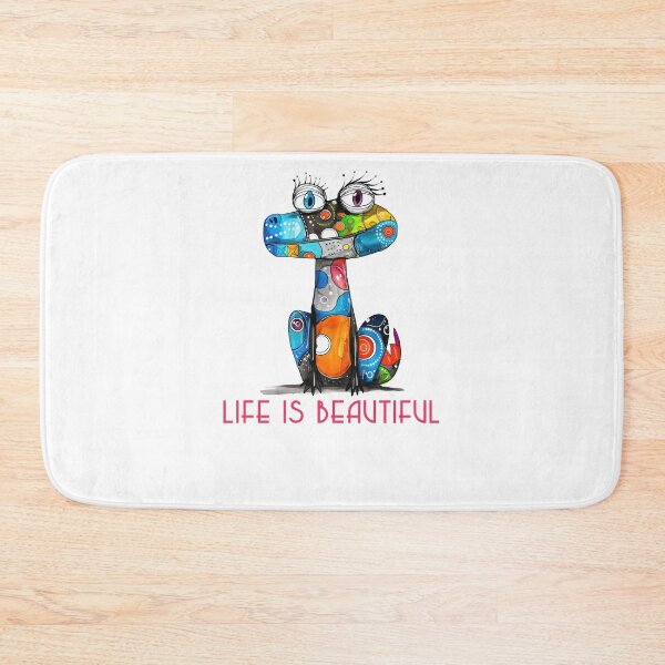 Item preview, Colorful animal design – Life is Beautiful – Happy motif designed and sold by KolbaVison.