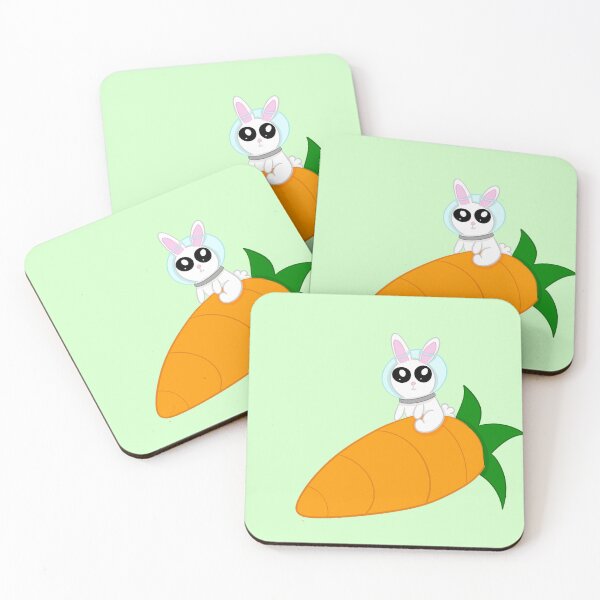 Item preview, Rocket rabbit green background designed and sold by CreationsByFey.