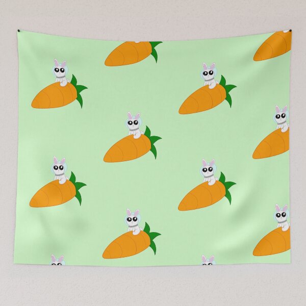 Item preview, Rocket rabbit green background designed and sold by CreationsByFey.