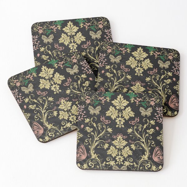 Item preview, Golden Baroque Garden – Luxury Floral & Butterfly Design | Elegant Gold Pattern designed and sold by HealthCoreCommunity.