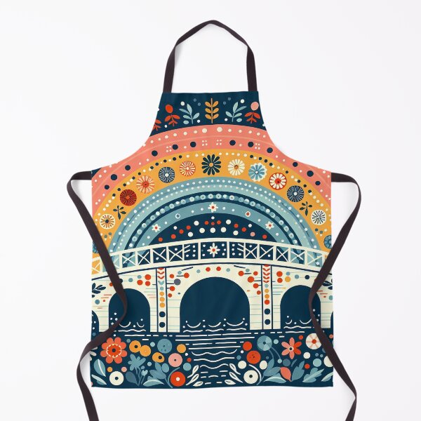Item preview, Scandinavian Folk Art Bridge – Midnight Sky by heidiannemorris designed and sold by FOLK ART FUSION by heidiannemorris.
