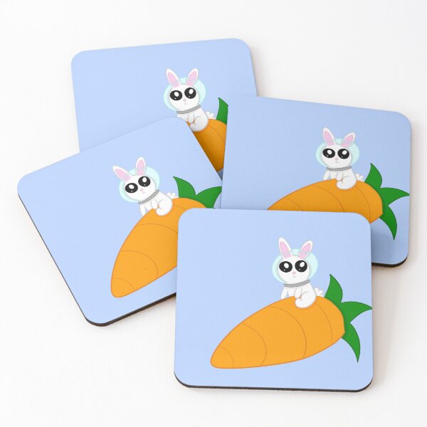 Item preview, Rocket rabbit dark blue background designed and sold by CreationsByFey.
