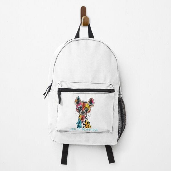 Item preview, Colorful Animal Design – Life is Beautiful – Happy Hyena Motif designed and sold by KolbaVison.