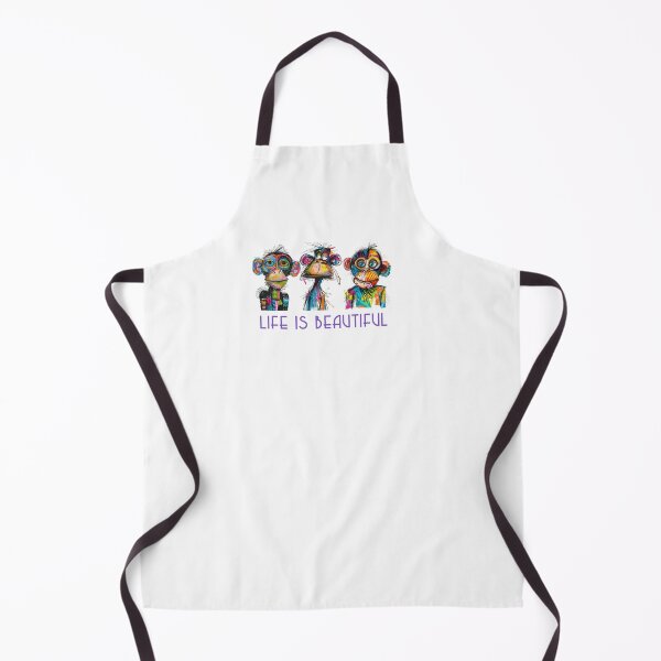 Item preview, Colorful Animal Design – Life is Beautiful – Happy Monkey Motif designed and sold by KolbaVison.