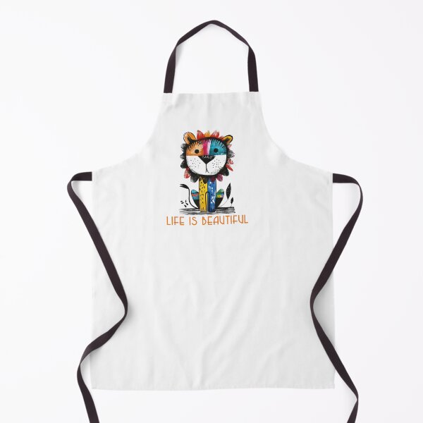 Item preview, Colorful Animal Design – Life is Beautiful – Happy Lion Motif designed and sold by KolbaVison.