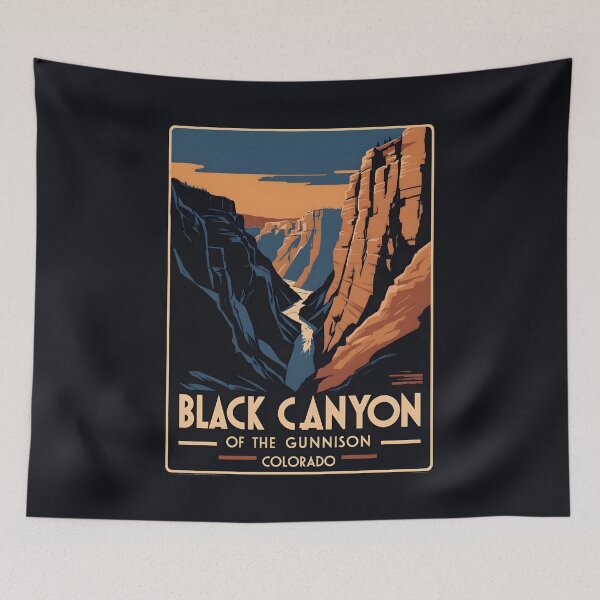 Item preview, A Vintage Illustration of Black Canyon of the Gunnison National Park - Colorado - US designed and sold by GoodOldVintage.