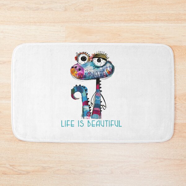 Item preview, Colorful Animal Design – Life is Beautiful – Happy Lizard Motif designed and sold by KolbaVison.
