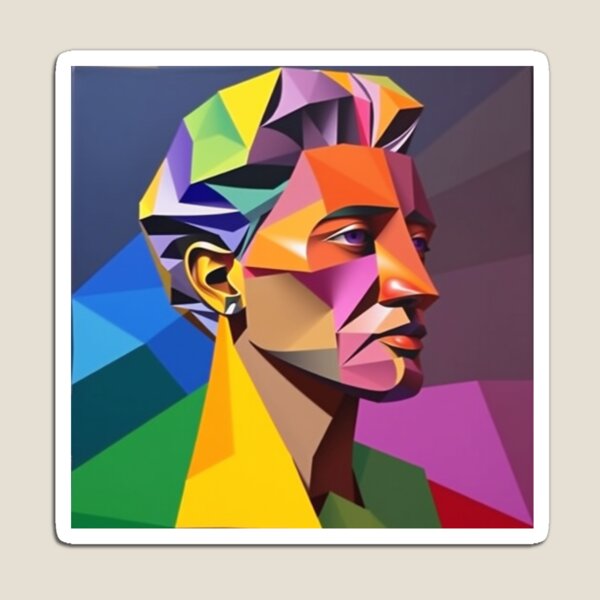 Vista previa del artículo con la obra «Cubismo humano», diseñado y vendido por casamomo.