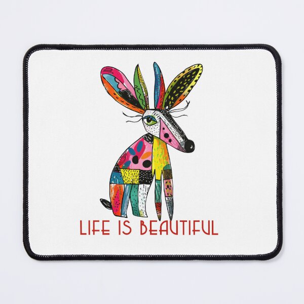 Item preview, Colorful Animal Design – Life is Beautiful – Happy Anteater Motif designed and sold by KolbaVison.