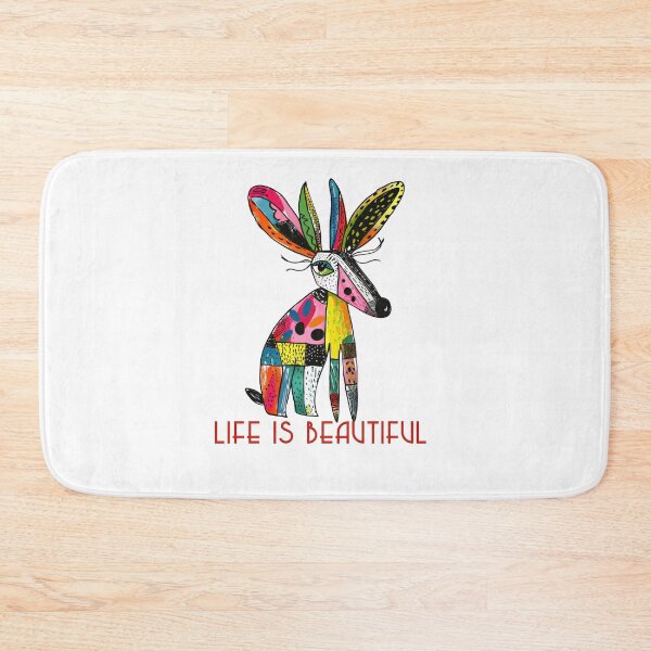 Item preview, Colorful Animal Design – Life is Beautiful – Happy Anteater Motif designed and sold by KolbaVison.