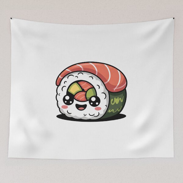 Item preview, Kawaii Salmon Roll – Happy Snack designed and sold by Fragy72.