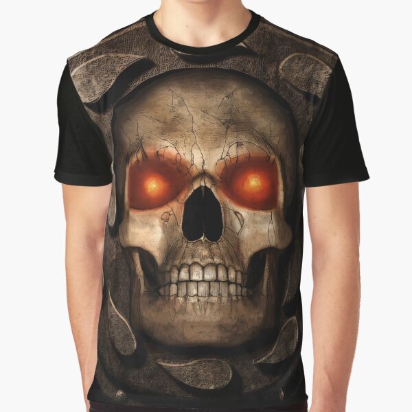 Item preview, Baldur's Gate Retro Game Symbol I II III Skull 3 - Gamer Fan Shirt designed and sold by hangman3d.