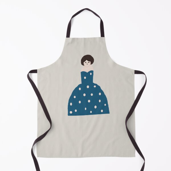 Artikelvorschau, Vintage Polka Dot Lady – Minimalistische Charakterkunst entworfen und verkauft von CreationbyNiki.