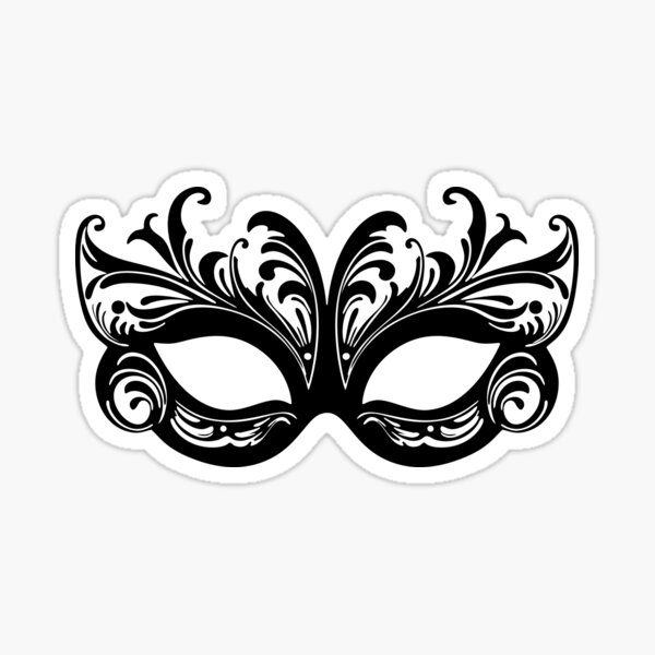 Item preview, Elegant Venetian Masquerade Mask – Black Ornate Costume Art designed and sold by SylvieVibes.