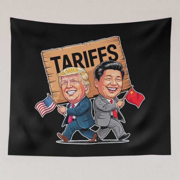 Item preview, Donald Trump Xi Jinping Tariffs designed and sold by plushism.