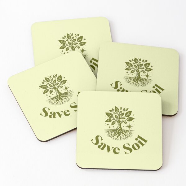 Item preview, Save the soil. Tree with roots – minimalist eco design. Green designed and sold by Pearl67.