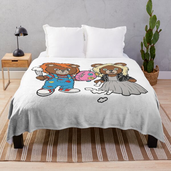 Item preview, Evil teddy bears disguised as Chucky and Tiffany designed and sold by GHOSTinPARIS.