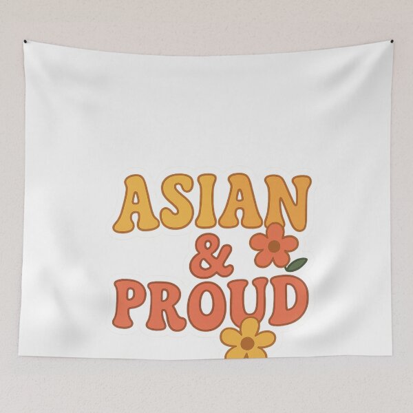 Item preview, Asian and Proud Retro Style with Flowers for AAPI Month designed and sold by Aryabek.