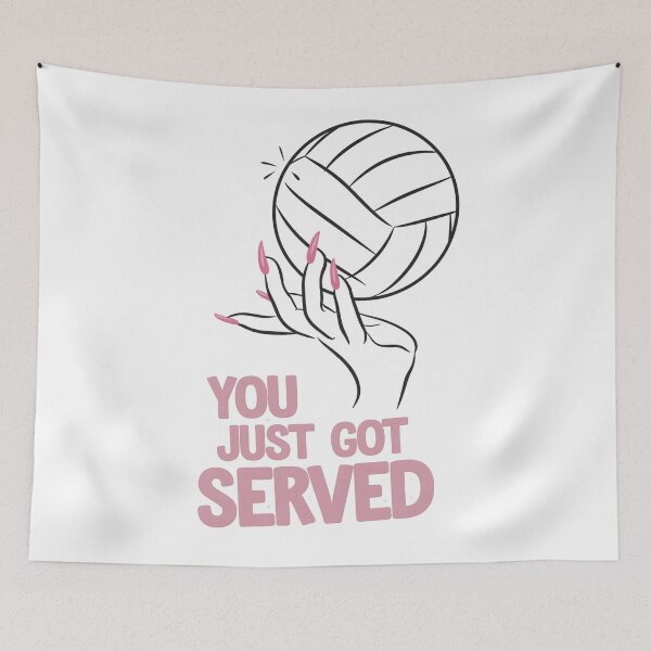 Item preview, You Just Got Served Funny Volleyball Saying designed and sold by DomTeesHaven.