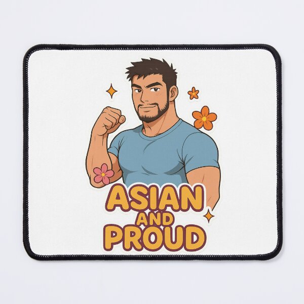 Item preview, Asian and Proud Strong Asian Man with Floral Accents for AAPI Month designed and sold by Aryabek.
