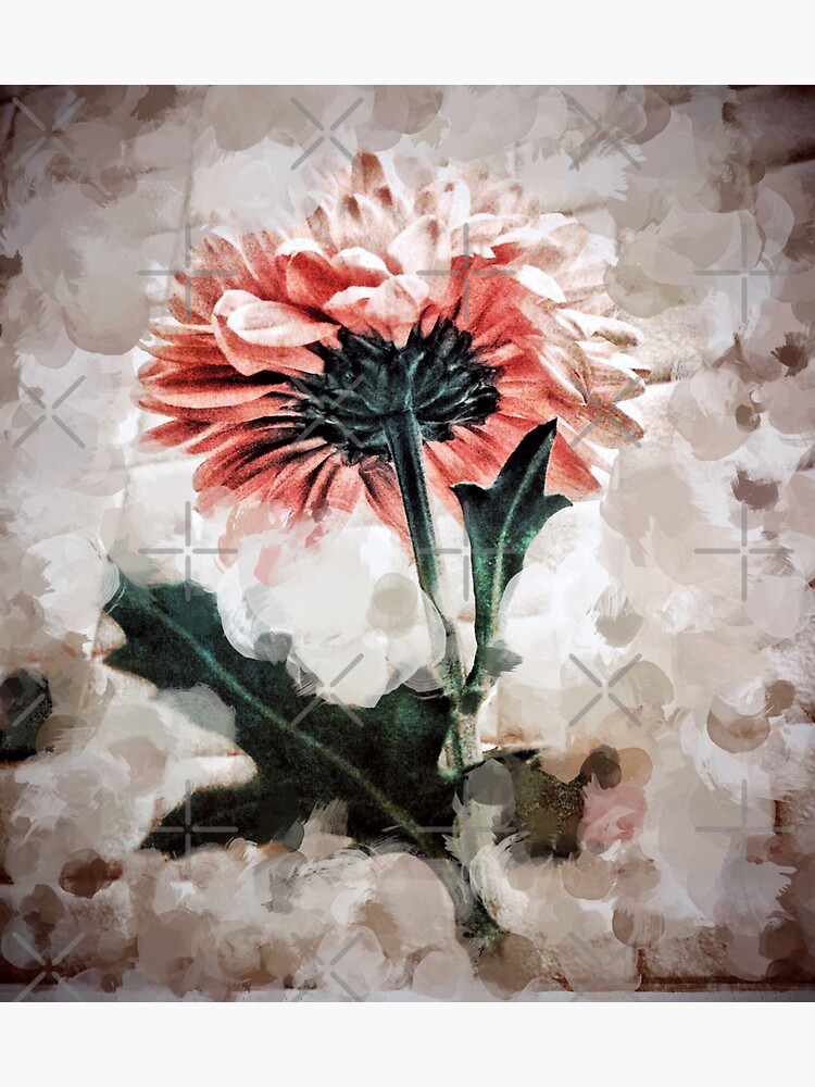 Thumbnail 3 of 3, Sticker, Floating Dahlia designed and sold by OneDayArt.