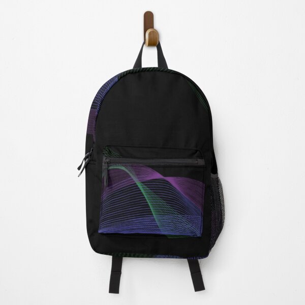 Item preview, Futuristic Wave Lines On Black Background designed and sold by Megaera8.