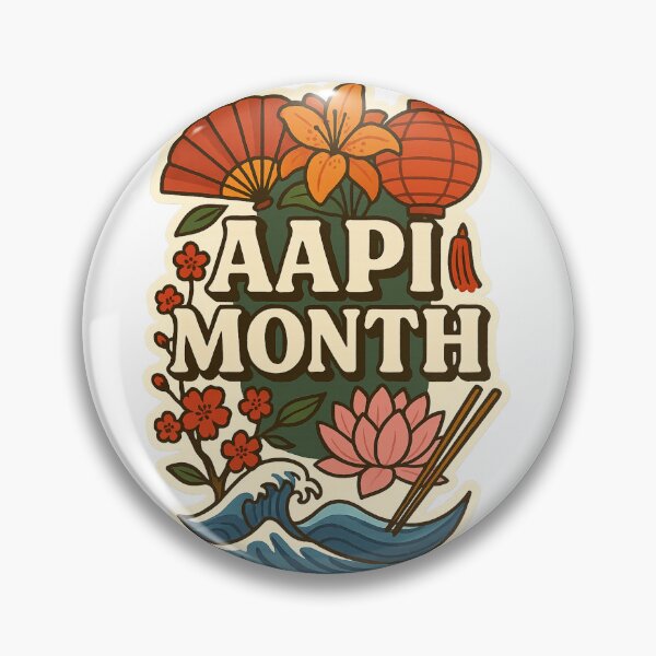 Item preview, AAPI Month Floral Wave Art Honoring Asian Pacific Islander Cultures designed and sold by Aryabek.