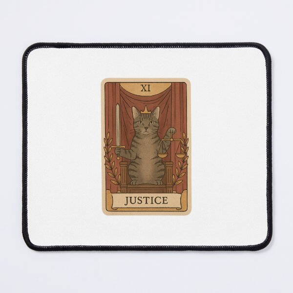 Item preview, Justice – Cat Tarot Card designed and sold by Queer Designs.