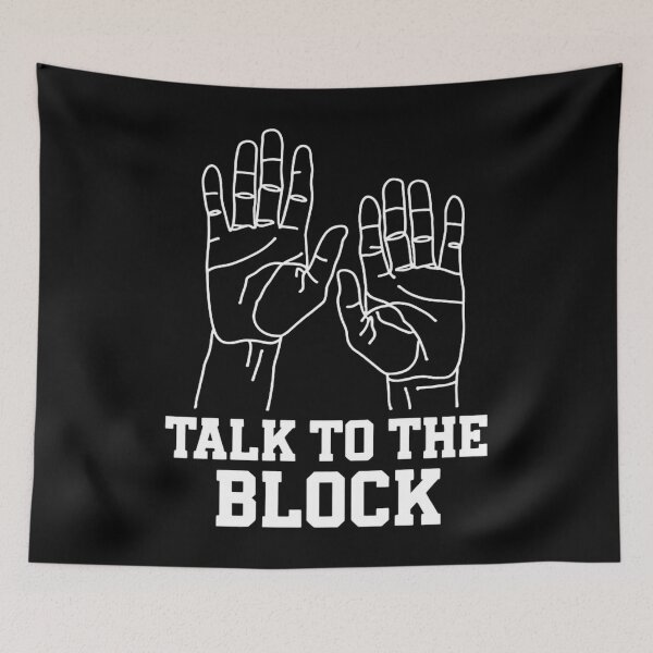Item preview, Talk To The Block Funny Volleyball Saying designed and sold by DomTeesHaven.