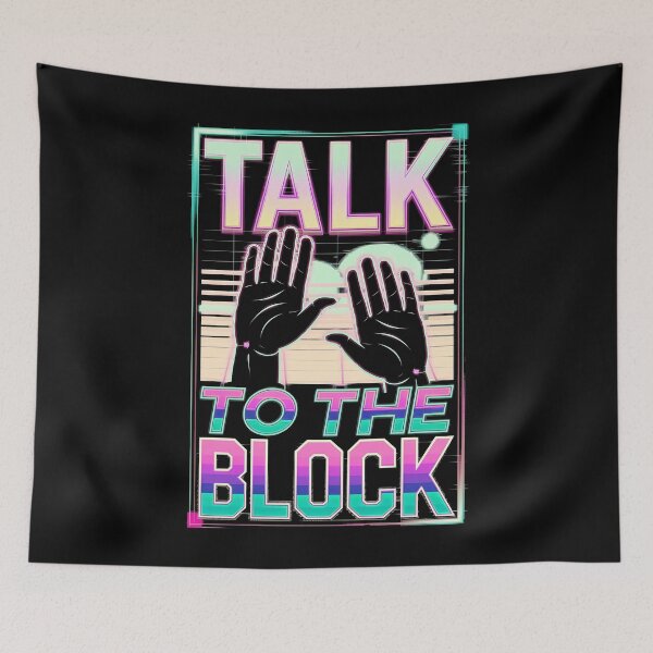 Item preview, Talk To The Block Funny Volleyball Saying designed and sold by DomTeesHaven.